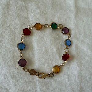Australian Crystal, Gold-Tone Multicolor Crystal Station Bracelet